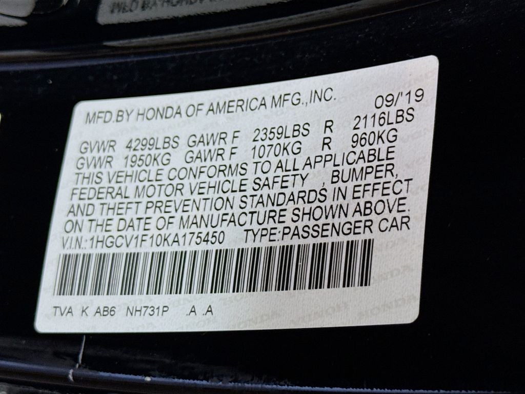 2019 Honda Accord LX