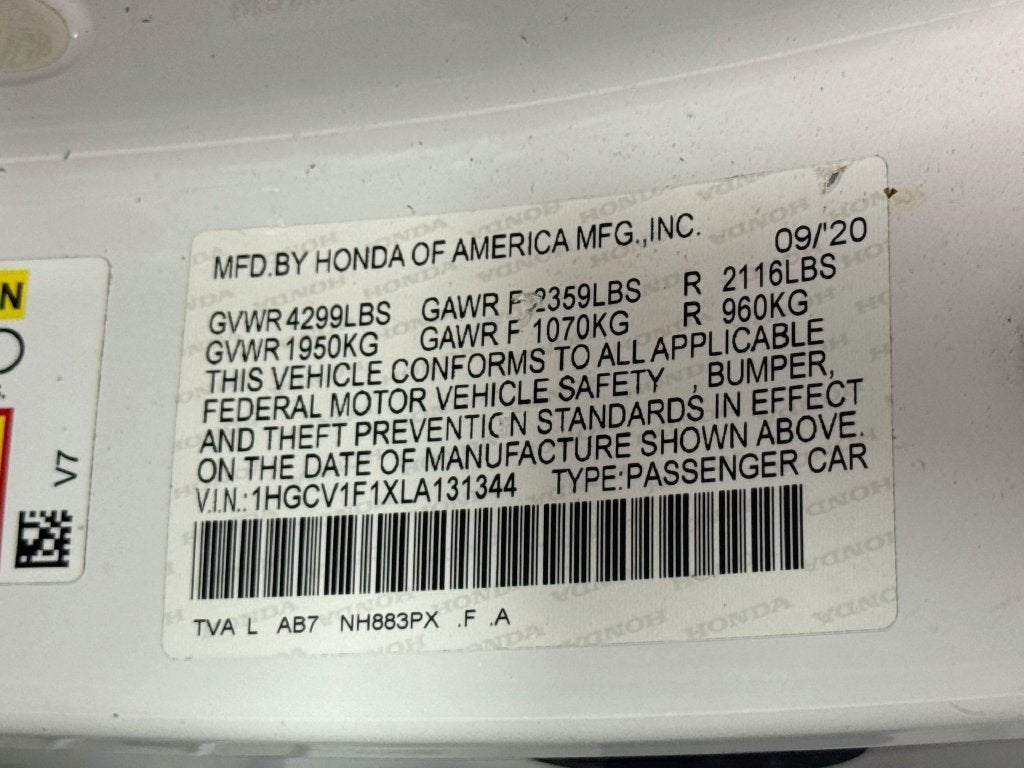 2020 Honda Accord LX