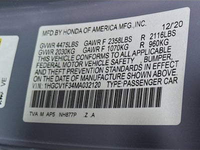 2021 Honda Accord Sport