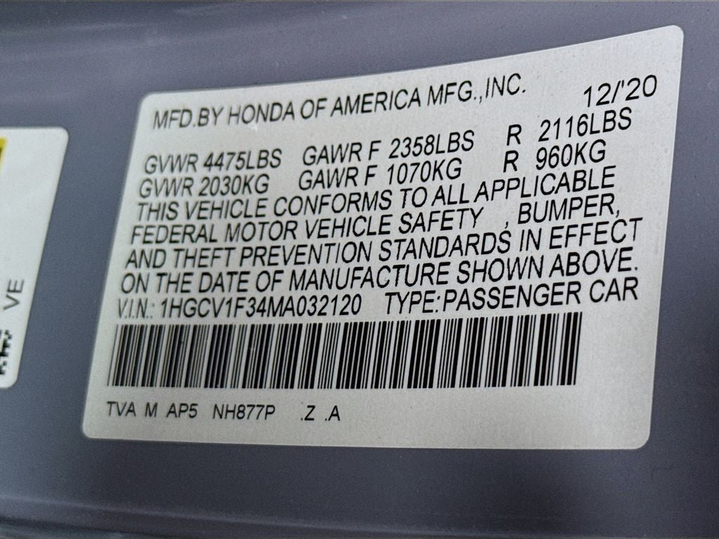 2021 Honda Accord Sport