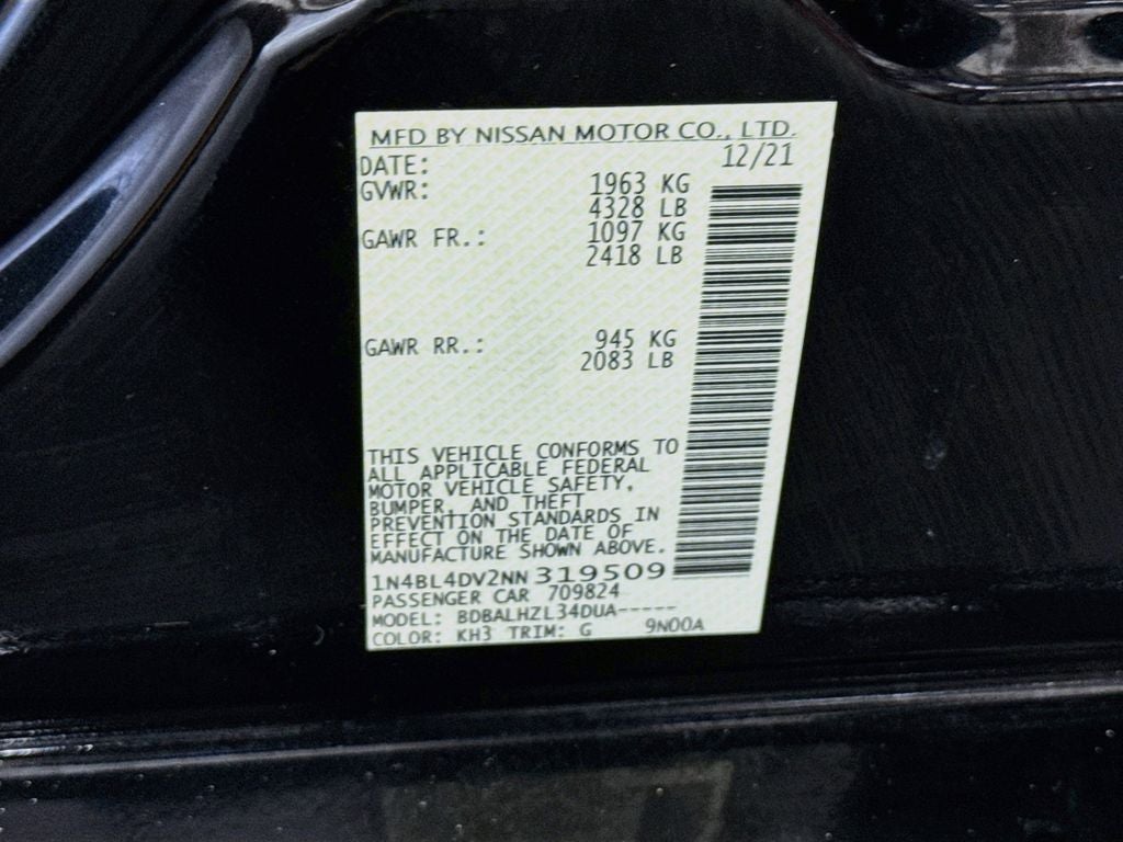 2022 Nissan Altima 2.5 SV