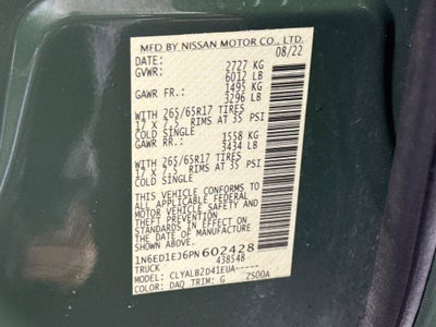 2023 Nissan Frontier SV