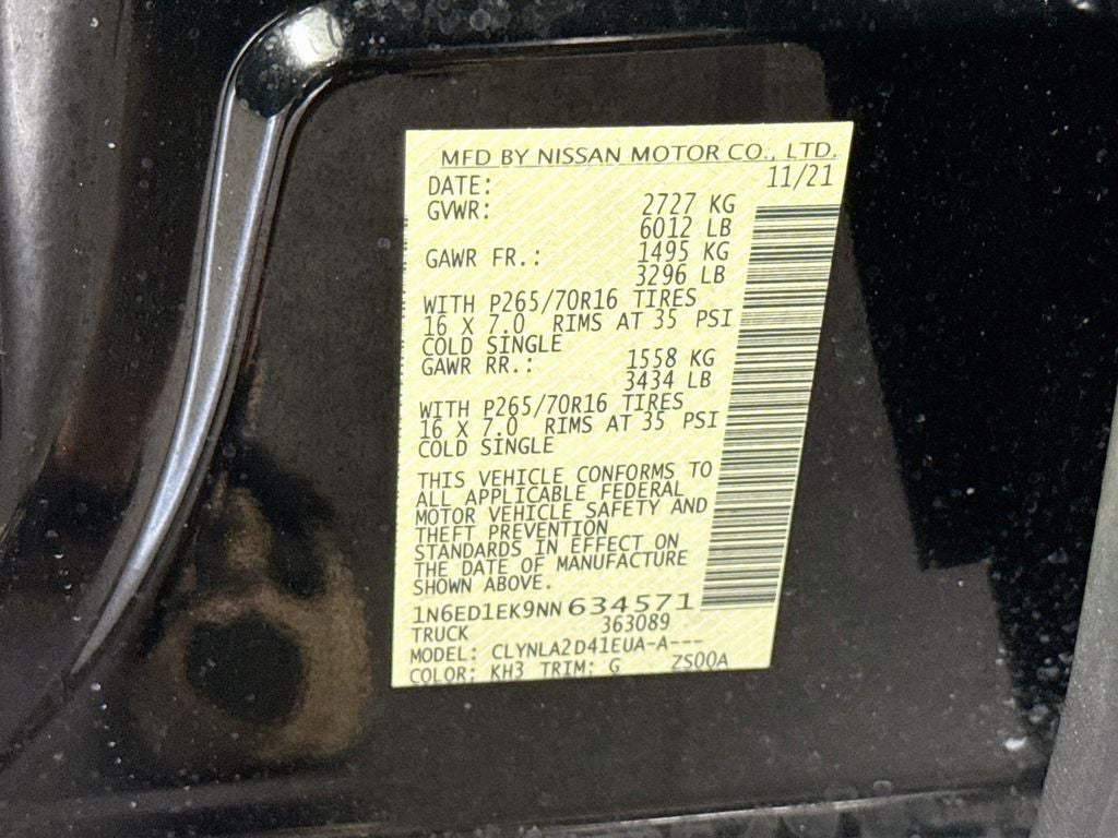 2022 Nissan Frontier S