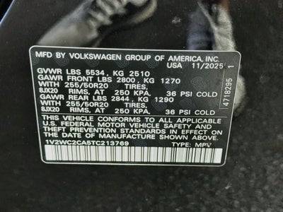2026 Volkswagen Atlas Cross Sport SE w/Technology