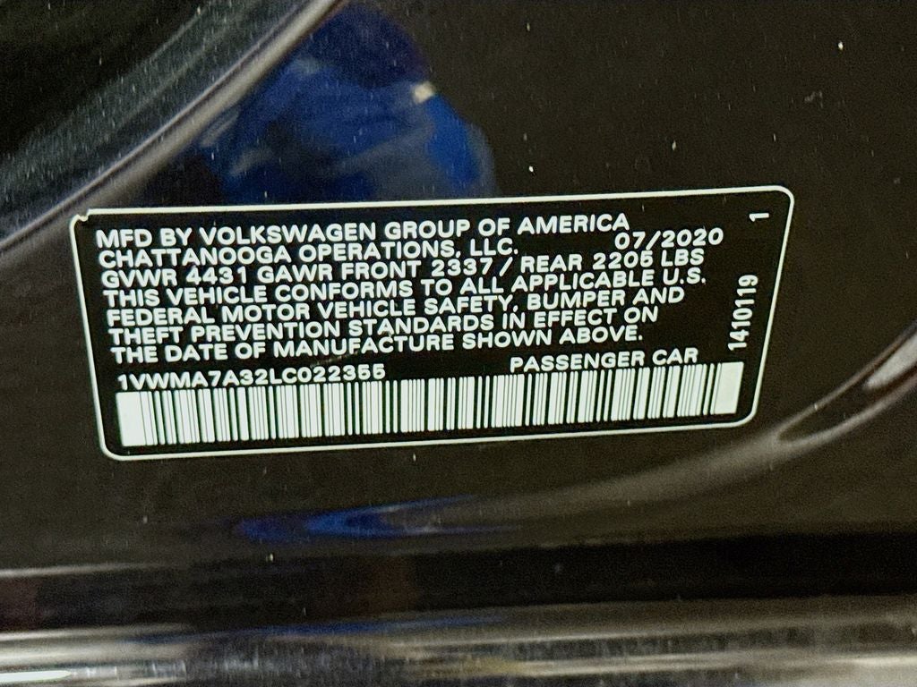 2020 Volkswagen Passat 2.0T R-Line