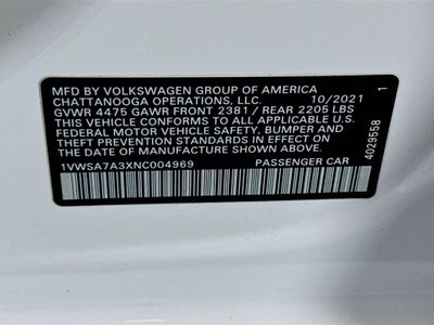 2022 Volkswagen Passat 2.0T SE