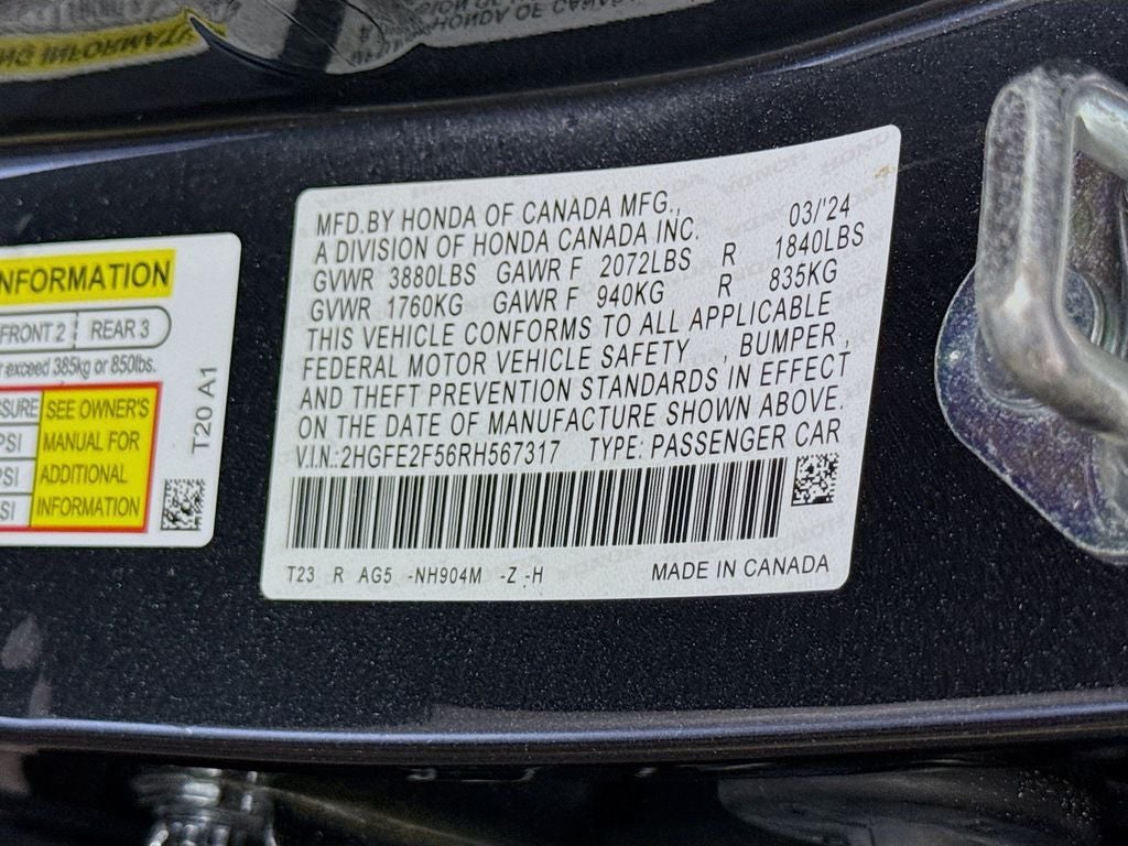 2024 Honda Civic Sport