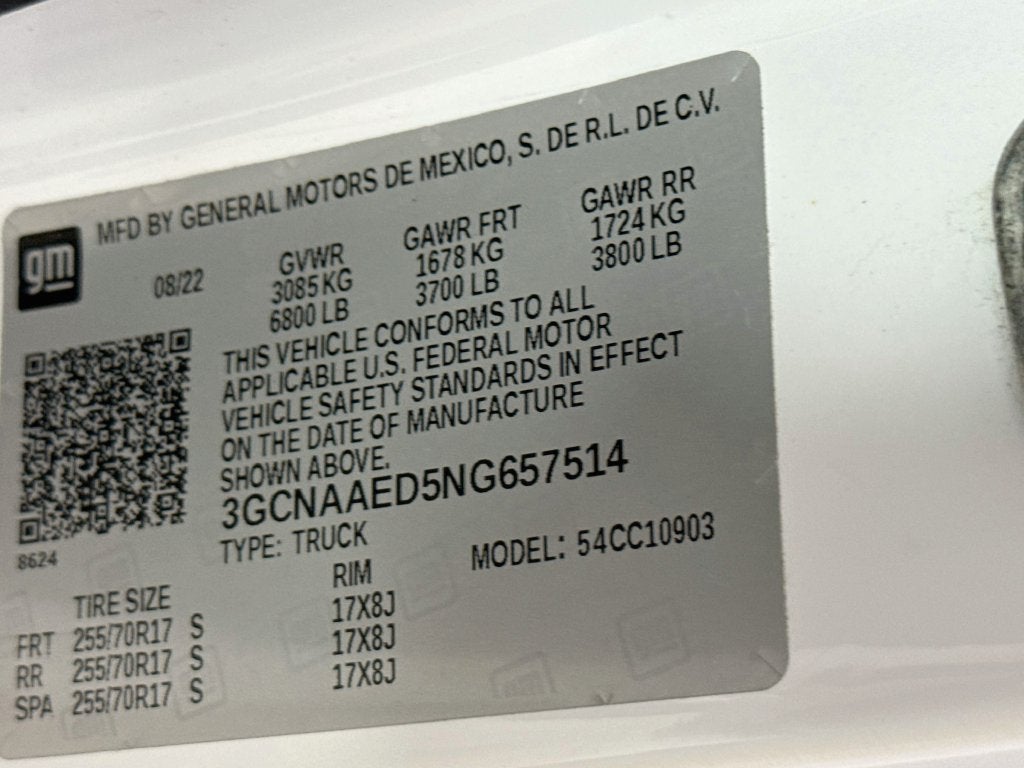 2022 Chevrolet Silverado 1500 WT