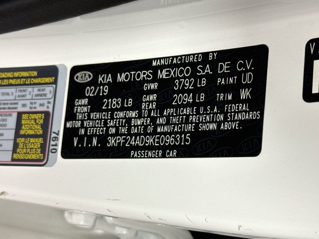 2019 Kia Forte LXS