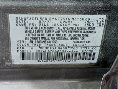 2025 Nissan Sentra SV