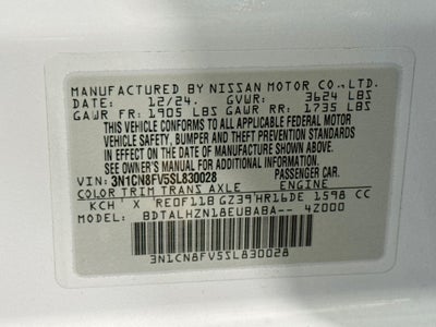 2025 Nissan Versa 1.6 SR