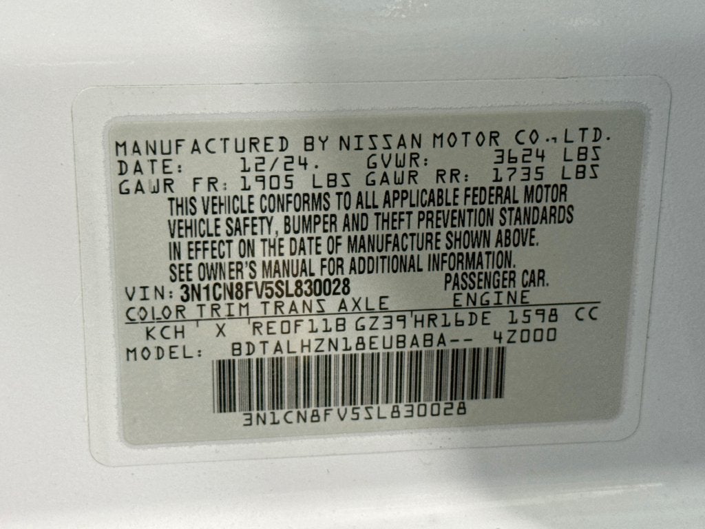 2025 Nissan Versa 1.6 SR