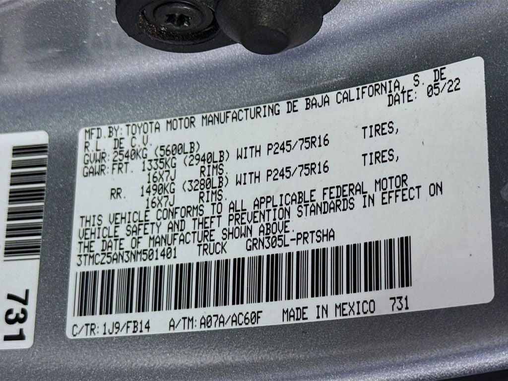 2022 Toyota Tacoma SR V6