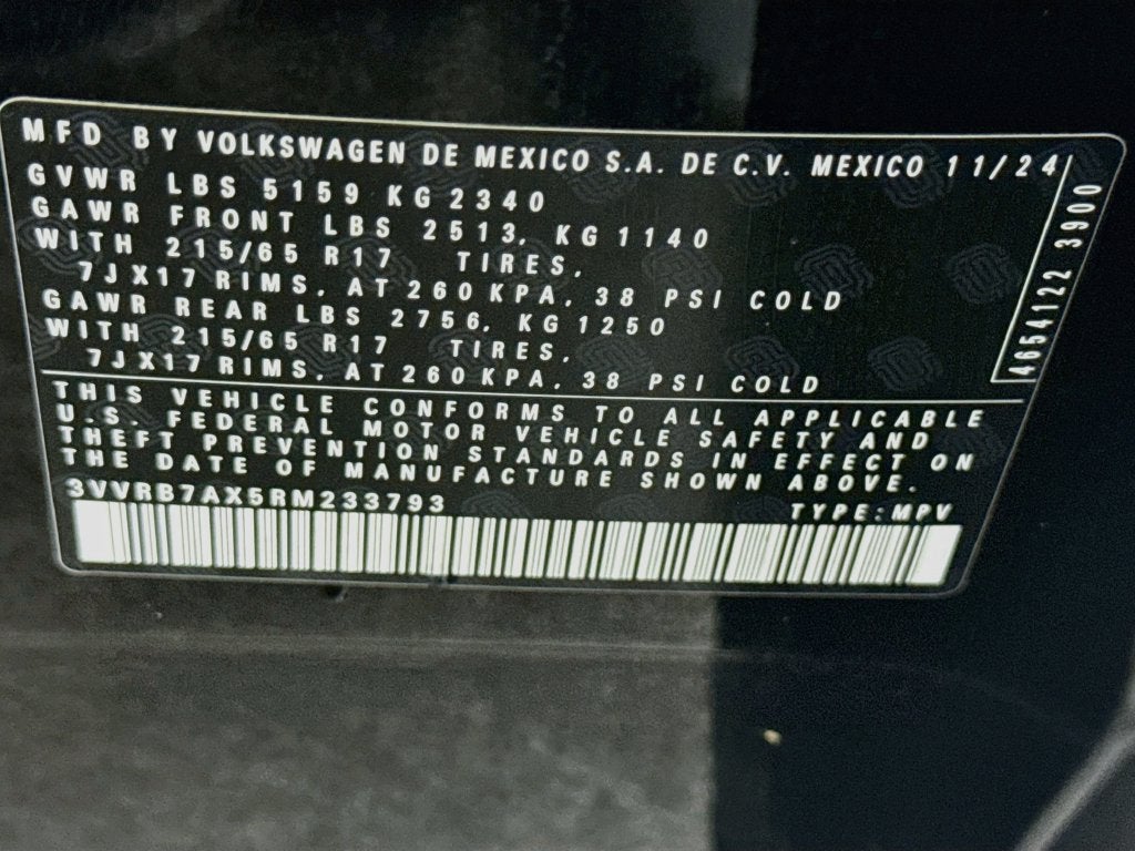 2024 Volkswagen Tiguan 2.0T S
