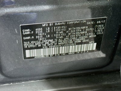 2018 Subaru Outback 2.5i Limited