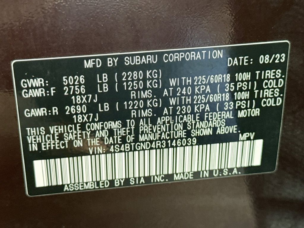 2024 Subaru Outback Limited XT