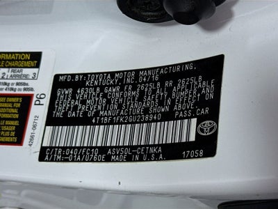 2016 Toyota Camry LE
