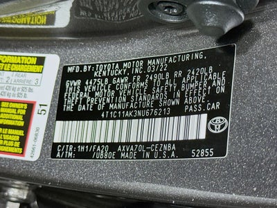 2022 Toyota Camry LE