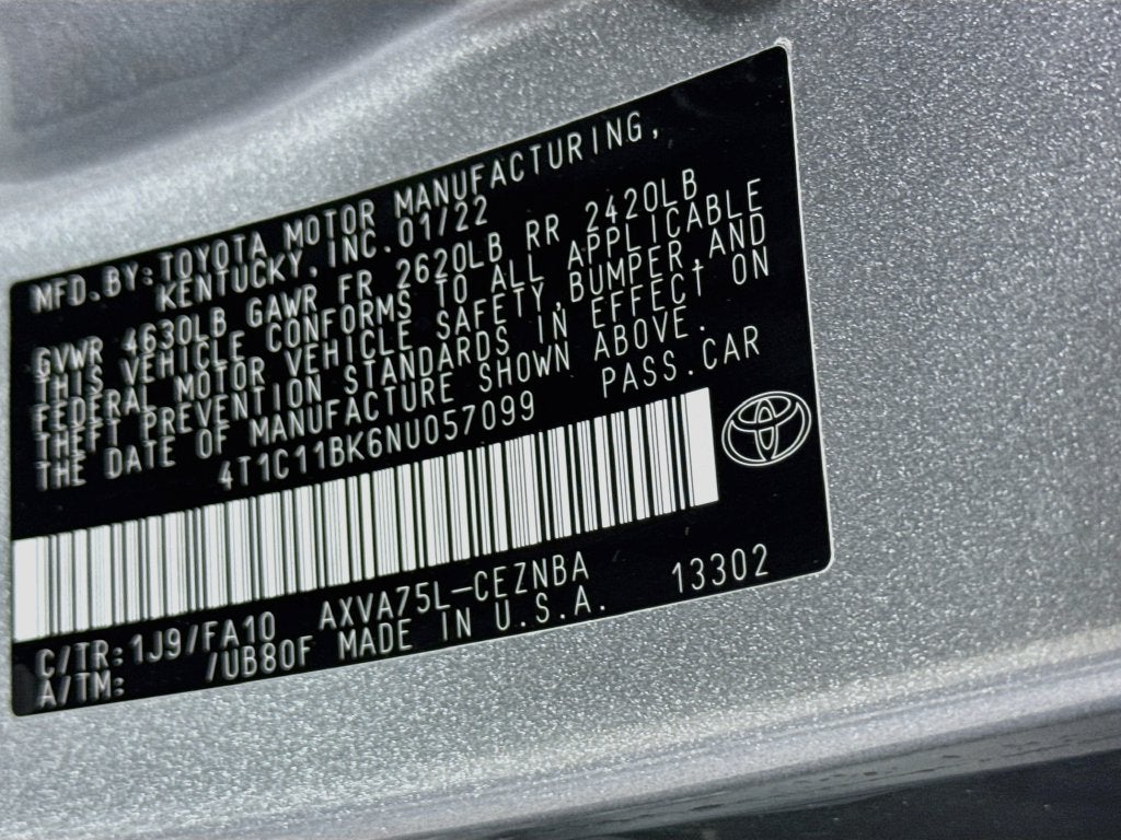 2022 Toyota Camry LE