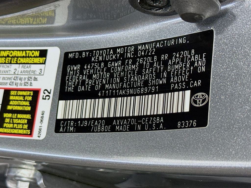 2022 Toyota Camry SE