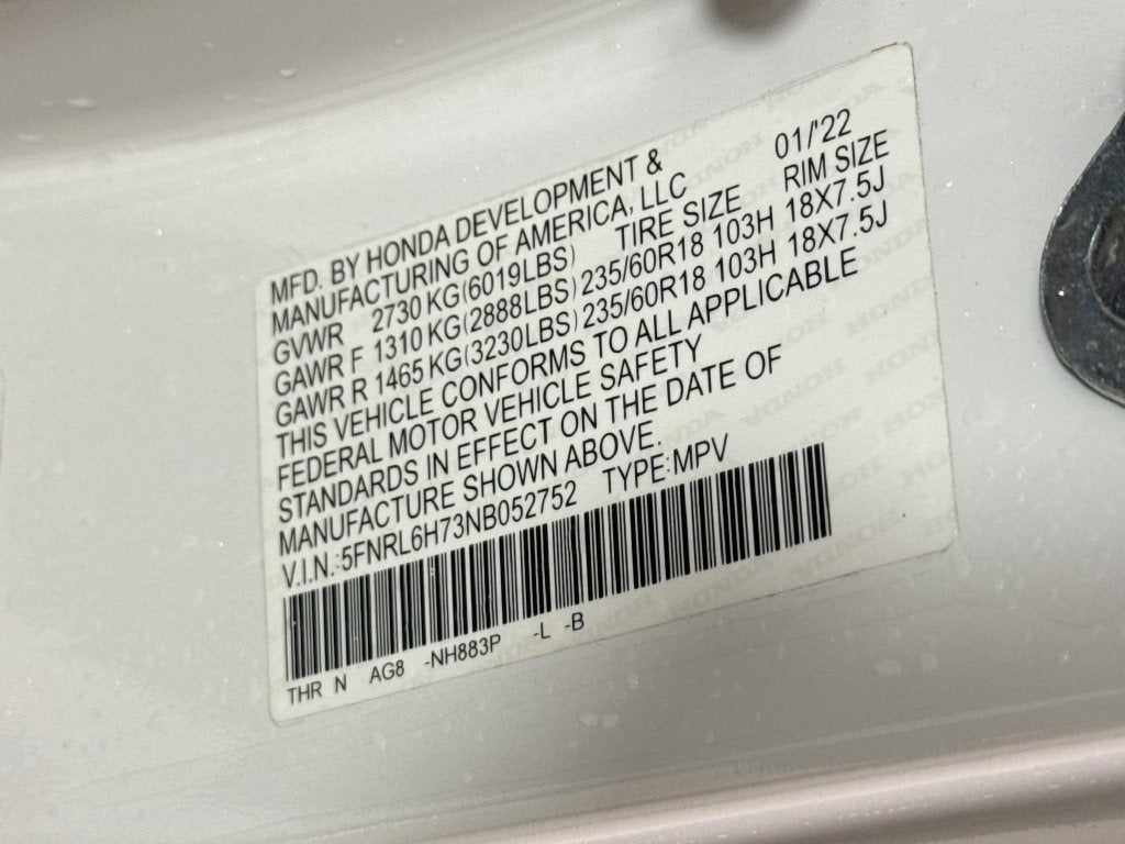 2022 Honda Odyssey EX-L