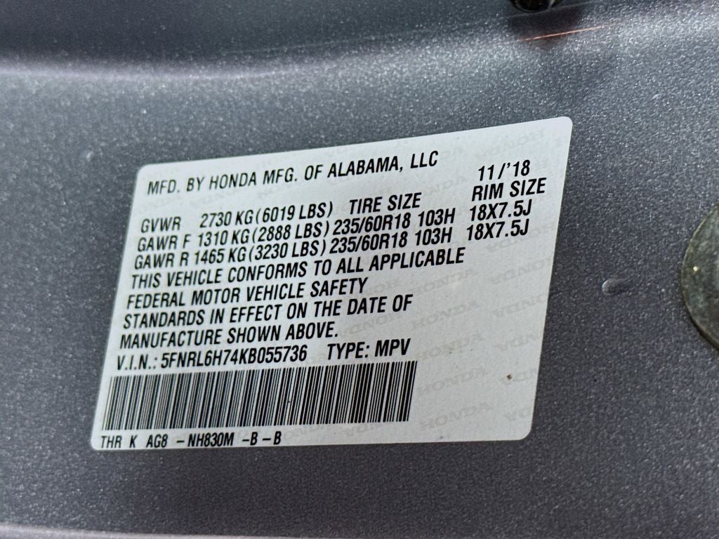 2019 Honda Odyssey EX-L