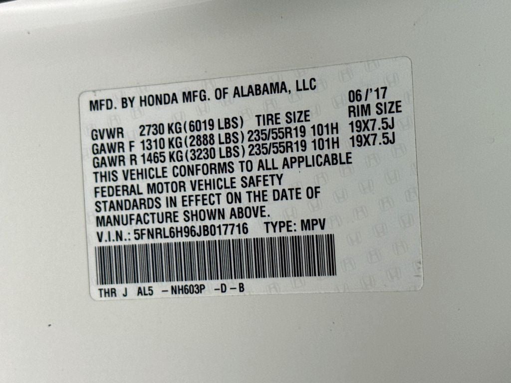 2018 Honda Odyssey Elite
