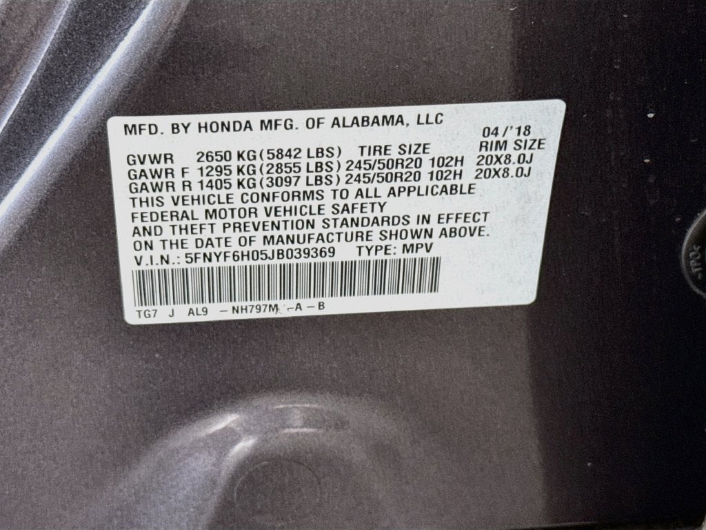 2018 Honda Pilot Elite