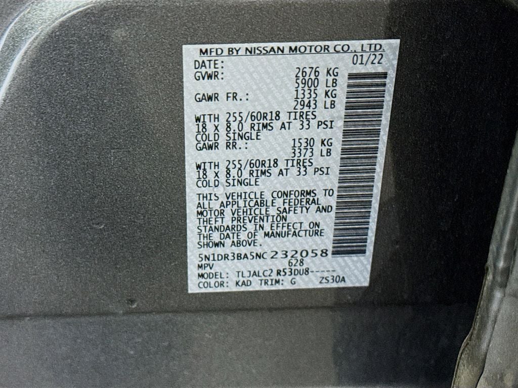 2022 Nissan Pathfinder SV