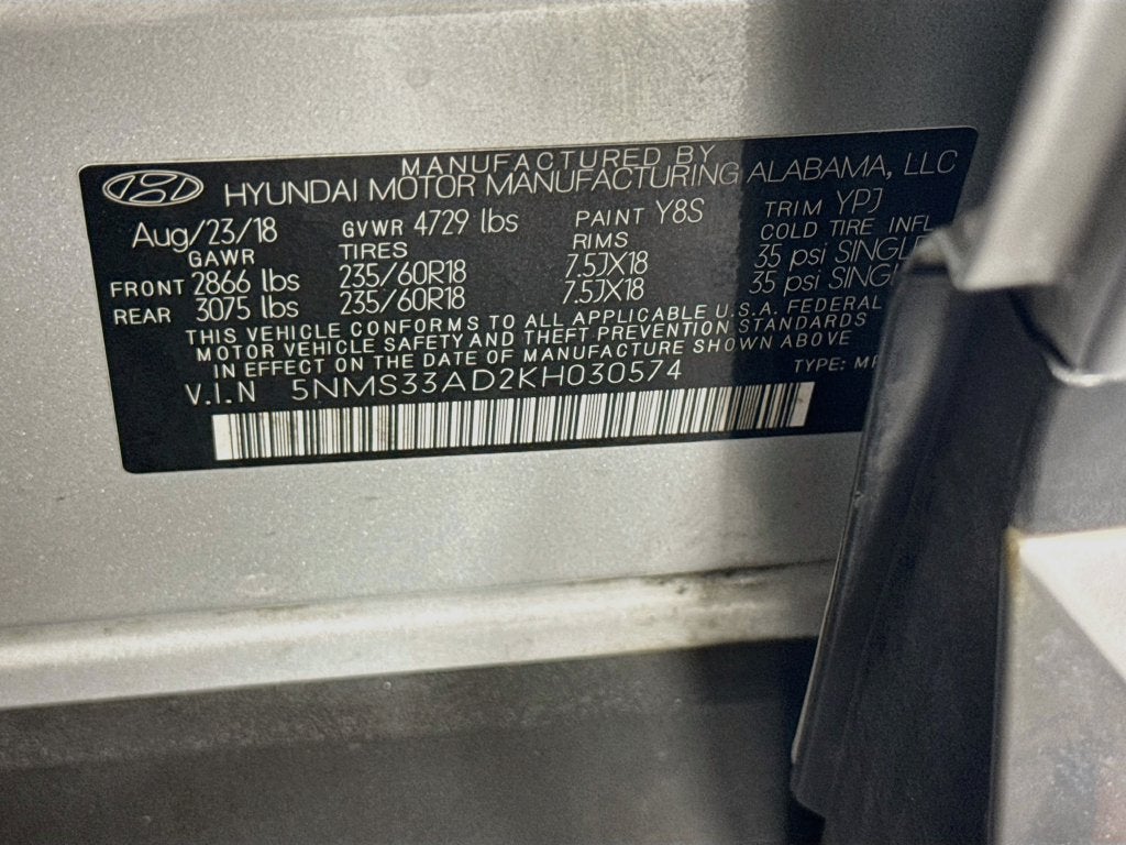2019 Hyundai Santa Fe SEL Plus