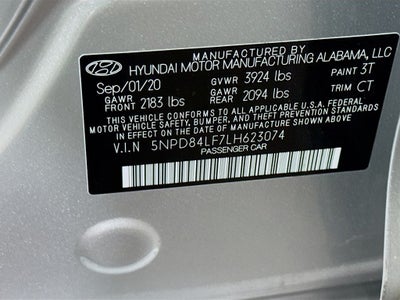 2020 Hyundai Elantra Value Edition