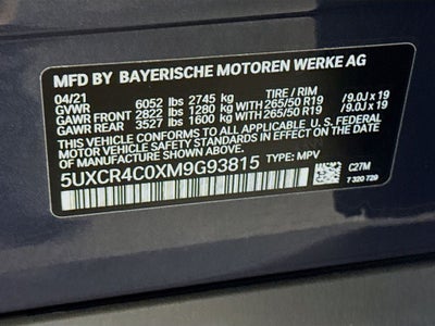 2021 BMW X5 sDrive40i