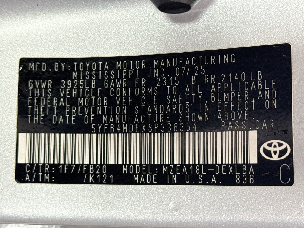 2025 Toyota Corolla LE