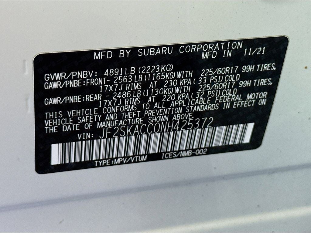 2022 Subaru Forester Base
