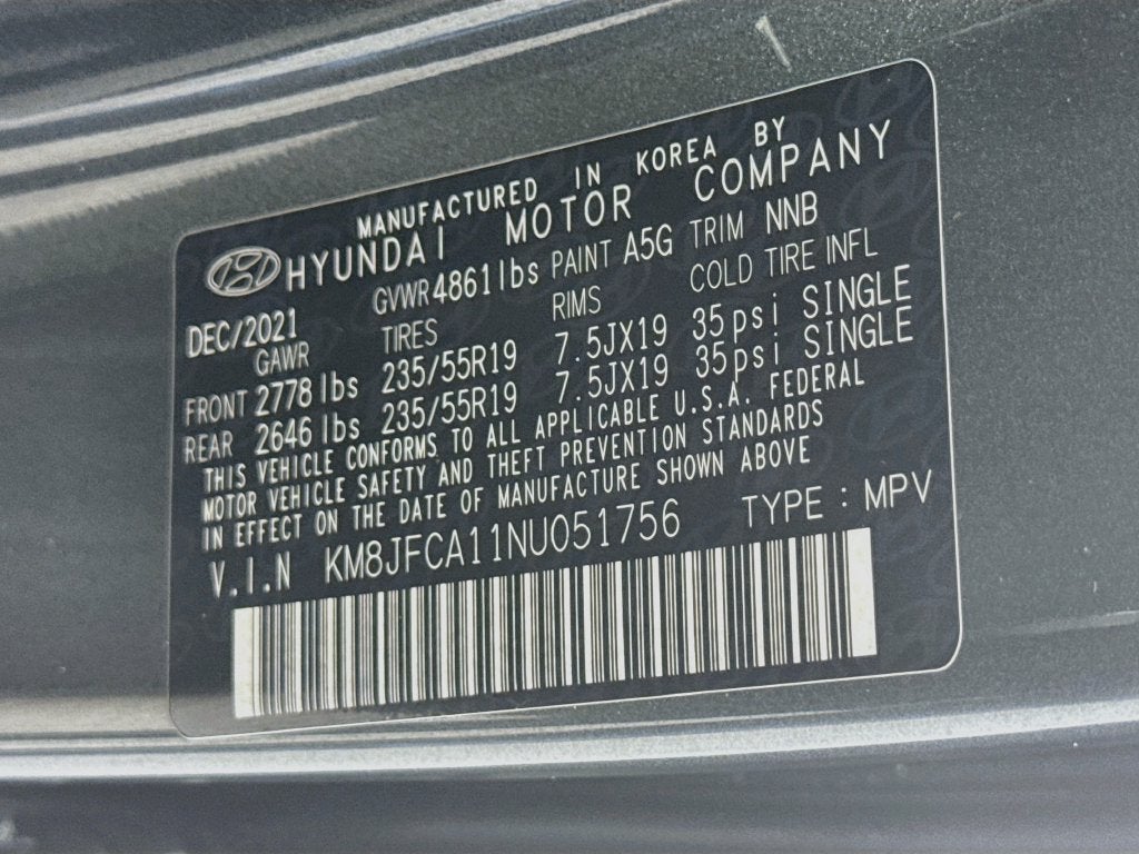 2022 Hyundai Tucson Hybrid SEL Convenience