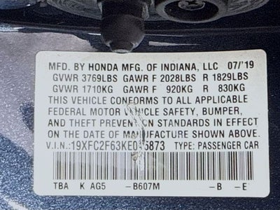 2019 Honda Civic LX