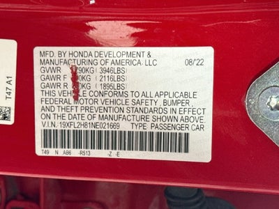 2022 Honda Civic Sport