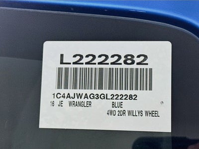 2016 Jeep Wrangler Sport