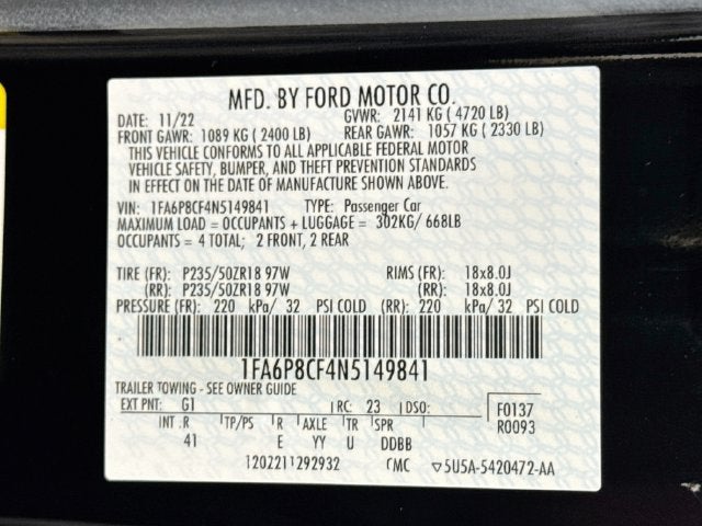2022 Ford Mustang GT Premium