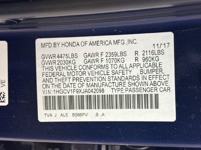 2018 Honda Accord Touring