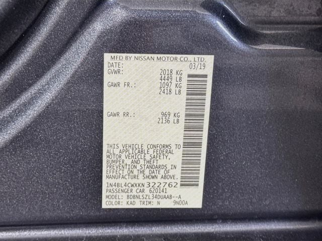 2019 Nissan Altima 2.5 SR