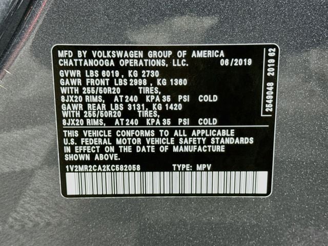 2019 Volkswagen Atlas SEL 4Motion