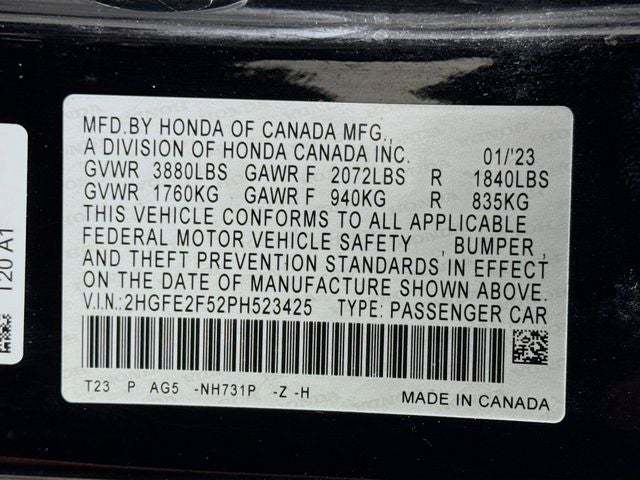 2023 Honda Civic Sport