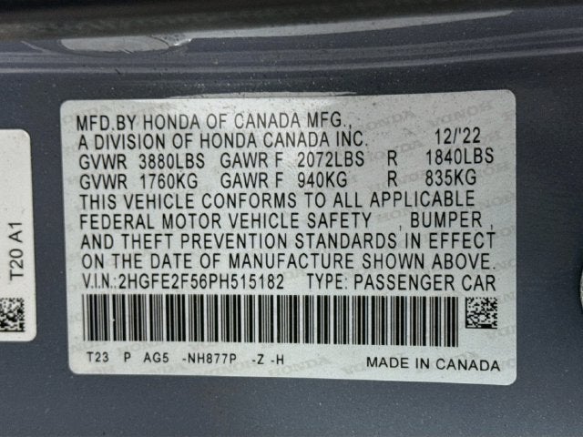 2023 Honda Civic Sport