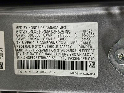2022 Honda Civic Sport