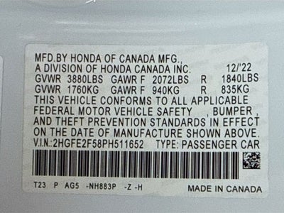 2023 Honda Civic Sport