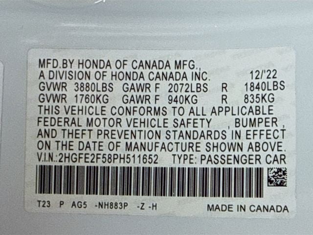 2023 Honda Civic Sport