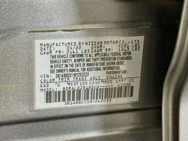 2022 Nissan Sentra SV