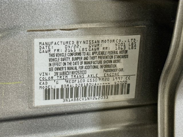 2022 Nissan Sentra SV