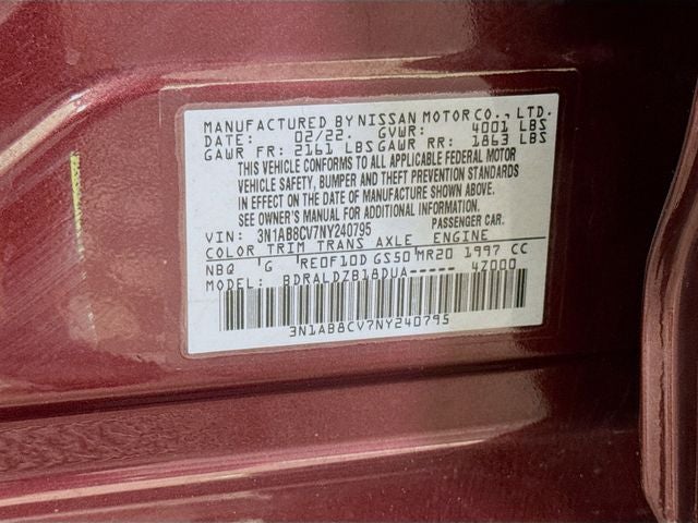 2022 Nissan Sentra SV